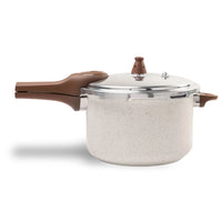 Panela de Pressão Indução Brinox Antiaderente Ceramic Life Pressure 6,8 Litros 24cm Vanilla