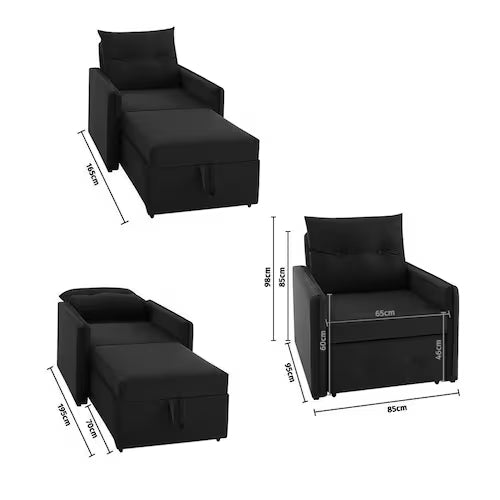 Poltrona Icaria 3 em 1 + Almofada Camurça