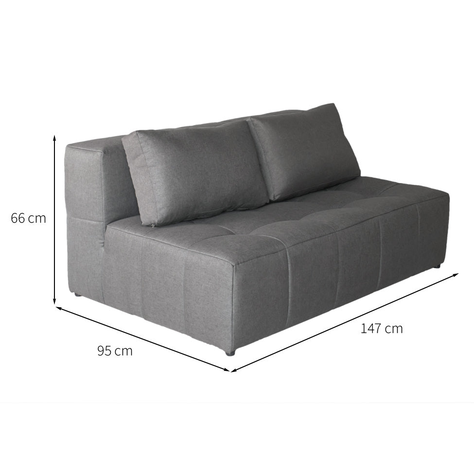 [COMPRE 1, LEVE 2]  Sofá 2 Lugares Modular Soho Linho + 2 Almofadas Encosto Oxford